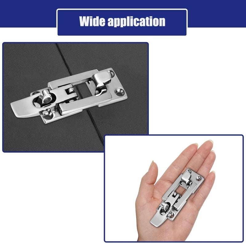 ODYSUNRAL Marine Anti-Rattle Square Latches for Boat Door Hatch, Hold Down Clamp Latches, Lockable, Sturdy Construction, 316 Stainless Steel, with Screws - Image 5